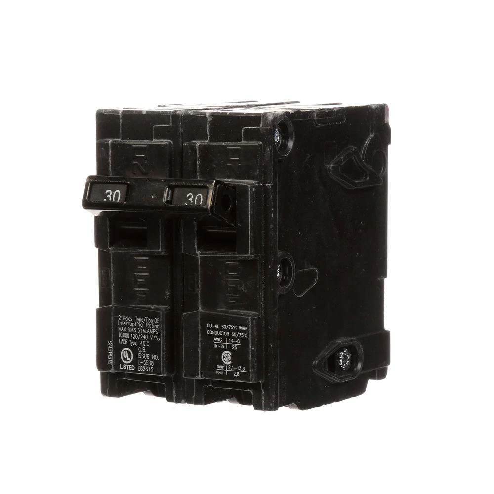 30 Amp Double-Pole Type QP Circuit Breaker 3 30 Amp Double-Pole Type QP Circuit Breaker