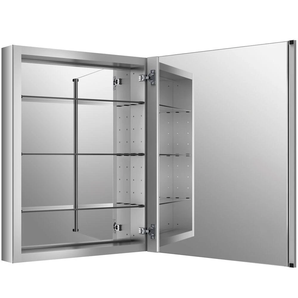 Verdera 24 In. W X 30 In. H Recessed Medicine Cabinet In Anodized Aluminum 5 Verdera 24 In. W X 30 In. H Recessed Medicine Cabinet In Anodized Aluminum - Image 3