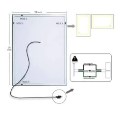 28 In. X 36 In. Frameless Single Wall Mounted Vanity Bathroom LED Mirror/Touch On/OFF Dimmer And Anti-Fog Function -Household Items Sales 554ecb6a68eab177c374de5b57761fe1 1800x1800