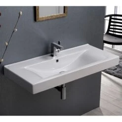 Nameeks Mona Wall Mounted Bathroom Sink In White