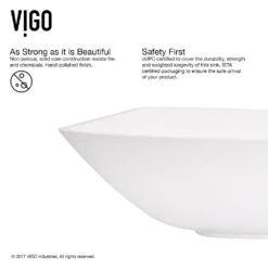 VIGO Hyacinth Handmade Countertop White Matte Stone Square Vessel Bathroom Sink In Matte White -Household Items Sales 5985b0d21e5cee2e628f214c8dafab01 1800x1800