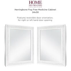 24 In. X 30 In. Fog Free Recessed Or Surface Mount Herringbone Medicine Cabinet -Household Items Sales 5efcd54a96be86e76df1de02792078c9 1800x1800