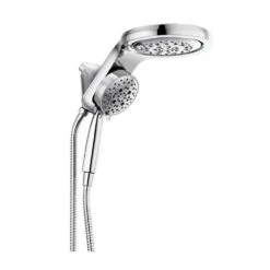 HydroRain Two-in-One 5-Spray 6 In. Dual Wall Mount Fixed And Handheld H2Okinetic Shower Head In Stainless -Household Items Sales 5f639c9eff879c50a48e7464dee3b329 1800x1800