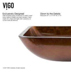 VIGO 18 Rectangular Russet Glass Vessel Bathroom Sink Set With Linus Vessel Faucet In Antique Rubbed Bronze -Household Items Sales 5f84a98fdbe4c3ac2194b8ca884e5a13 1800x1800