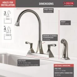 Everly 2-Handle Standard Kitchen Faucet With Spray In Stainless -Household Items Sales 64d6b738552c533d829bc3c2f9eafd3a 1800x1800