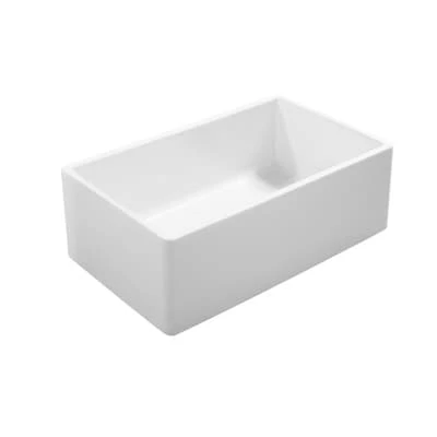 Siemens SINKOLOGY 33-in X 18-in Crisp White Single Bowl Tall (8-in Or Larger) Undermount Apron Front/Farmhouse Residential Kitchen Sink 3 Siemens SINKOLOGY 33-in X 18-in Crisp White Single Bowl Tall (8-in Or Larger) Undermount Apron Front/Farmhouse Residential Kitchen Sink
