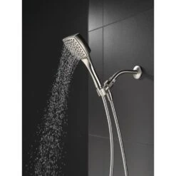 Everly 4-Spray 4.4 In. Single Wall Mount Handheld Shower Head In Brushed Nickel -Household Items Sales 665151ba998e08235c135b50e4e431a2 1800x1800