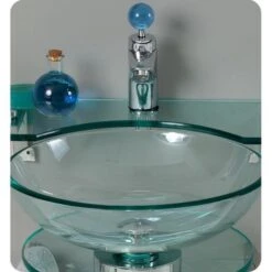 Fresca Ovale Vessel Sink In Clear Glass With Stand In Chrome And Frosted Edge Mirror -Household Items Sales 66c0e8a8a45780dda1ec474f2c67d746 1800x1800