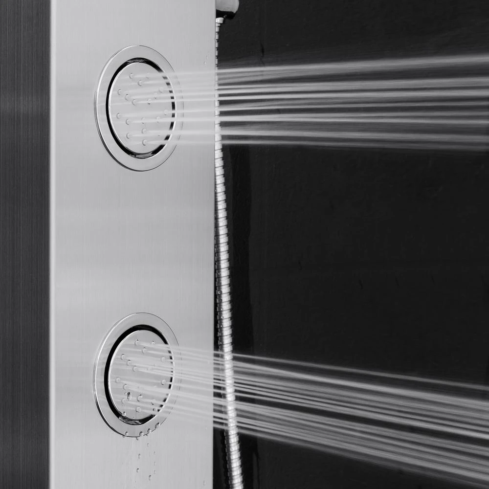 39 In. 2-Jet Easy Connect Shower Panel System In Stainless Steel With Rainfall Waterfall Shower Head And Shower Wand 10 39 In. 2-Jet Easy Connect Shower Panel System In Stainless Steel With Rainfall Waterfall Shower Head And Shower Wand - Image 8