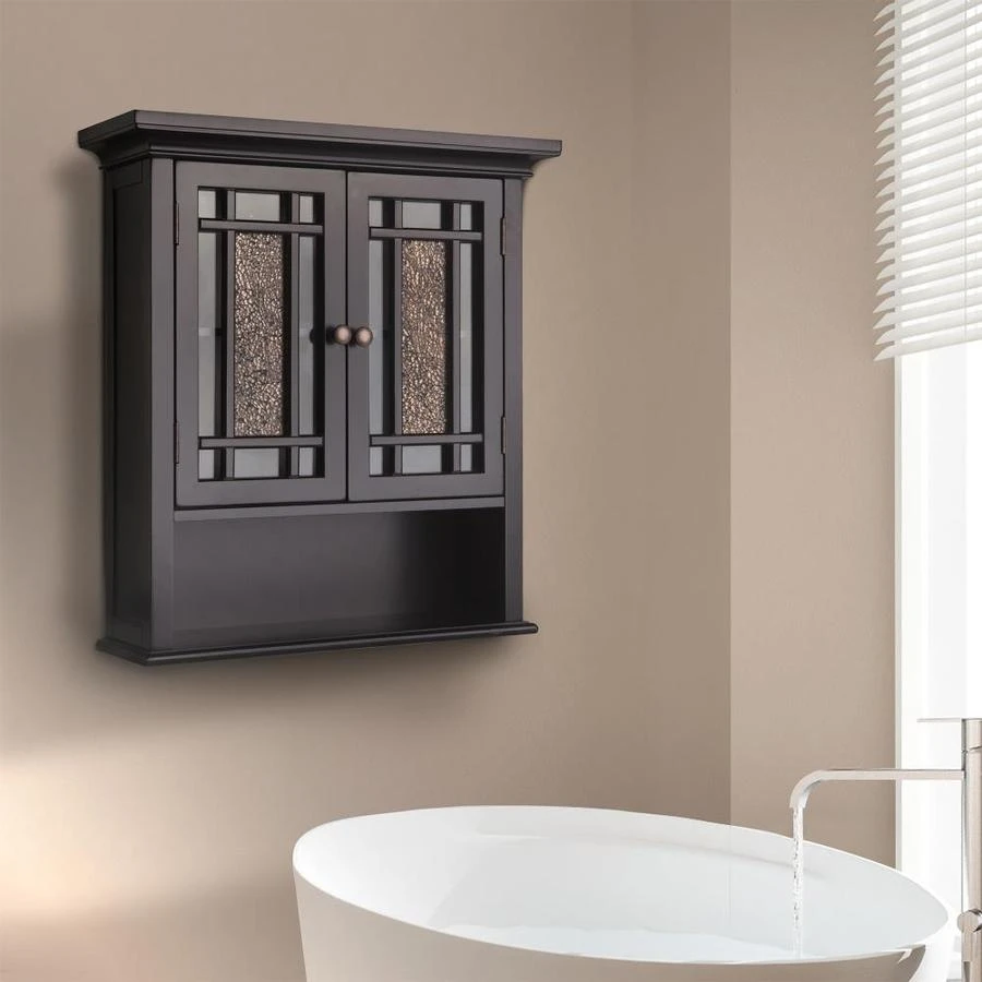 Elegant Home Fashions Windsor 22-in W X 24-in H X 7-in D Dark Espresso Bathroom Wall Cabinet 6 Elegant Home Fashions Windsor 22-in W X 24-in H X 7-in D Dark Espresso Bathroom Wall Cabinet - Image 4