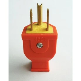 Project Source 15-Amp-Volt Orange 3-Wire Grounding Plug 3 Project Source 15-Amp-Volt Orange 3-Wire Grounding Plug