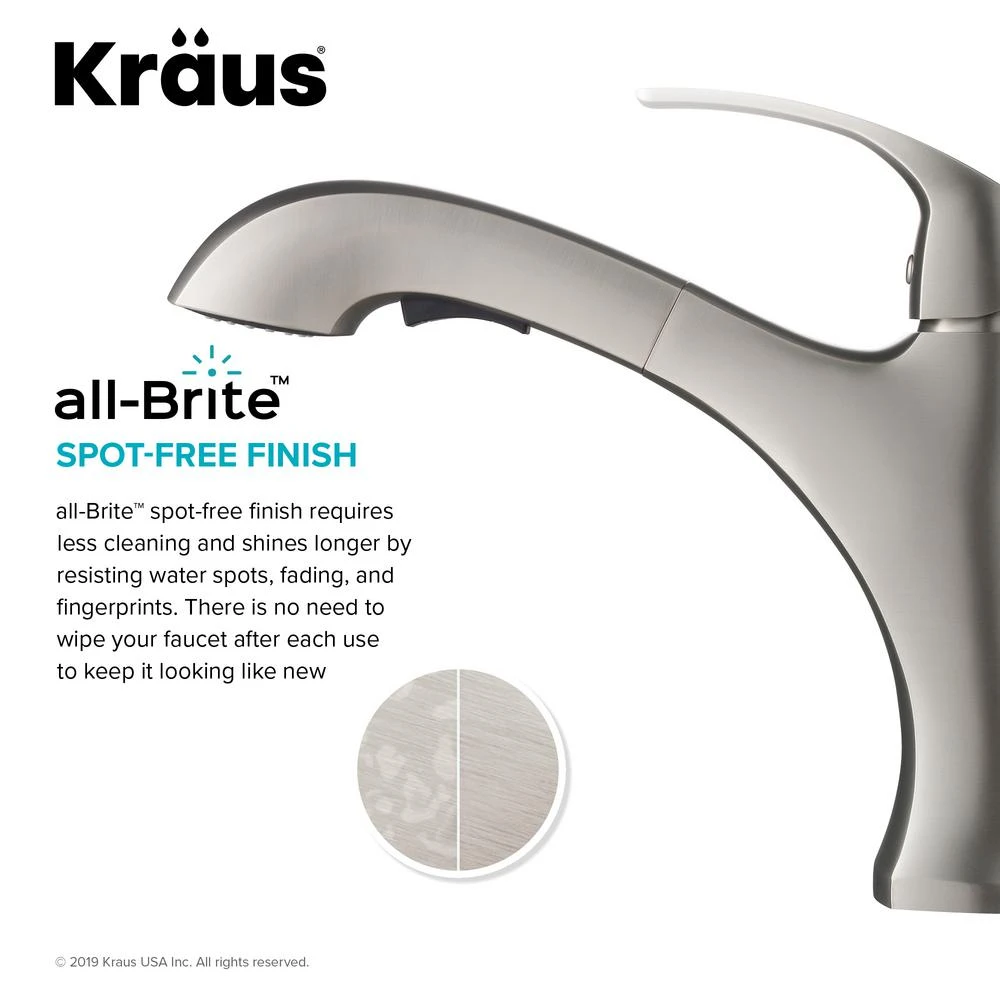 Spot Free Oren Single-Handle Pull-Out Sprayer Kitchen Faucet In All-Brite Stainless Steel 7 Spot Free Oren Single-Handle Pull-Out Sprayer Kitchen Faucet In All-Brite Stainless Steel - Image 5