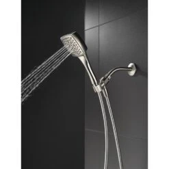 Everly 4-Spray 4.4 In. Single Wall Mount Handheld Shower Head In Brushed Nickel -Household Items Sales 6b8a5851175818f6c4f2fb20e25c21ef 1800x1800