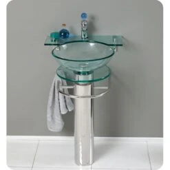 Fresca Ovale Vessel Sink In Clear Glass With Stand In Chrome And Frosted Edge Mirror -Household Items Sales 6d8c1412ad36be075cd1e3c27d996267 1800x1800