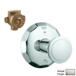 GROHE Brushed Nickel Knob Shower Handle