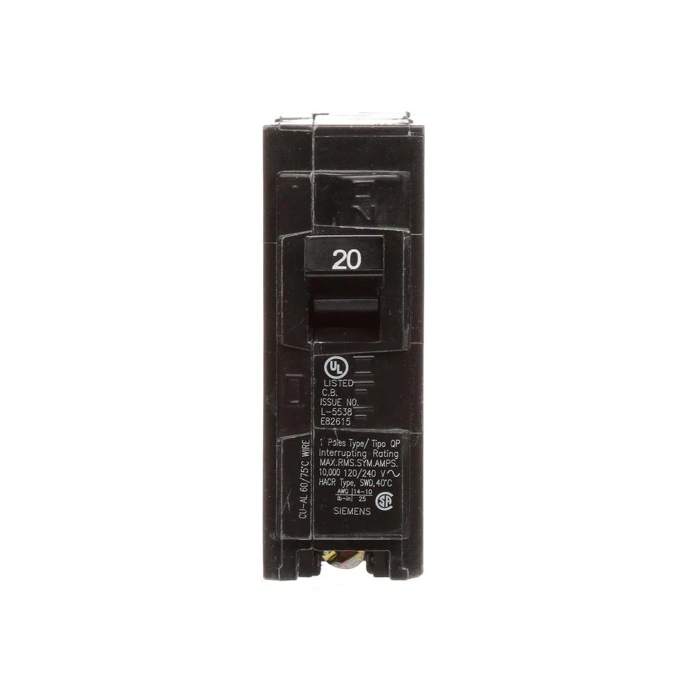 20 Amp Single-Pole Type QP Circuit Breaker 3 20 Amp Single-Pole Type QP Circuit Breaker - Image 2