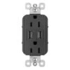 Legrand Radiant Black 15-Amp Decorator Tamper Resistant Residential Usb Outlet -Household Items Sales 785007038910 1800x1800