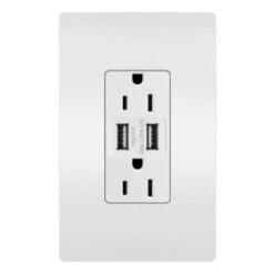 Legrand Radiant White 15-amp Decorator Tamper Resistant With Wall Plate Residential (2-Pack) Usb Outlet