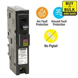 Square D Homeline 20-Amp 1-Pole Dual Function AFCI/GFCI Circuit Breaker 3 Square D Homeline 20-Amp 1-Pole Dual Function AFCI/GFCI Circuit Breaker