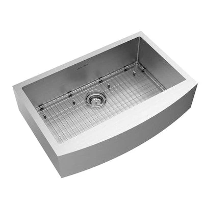 American Standard Suffolk 33-in X 22-in Stainless Steel Single Bowl Tall (8-in Or Larger) Undermount Apron Front/Farmhouse Residential Kitchen Sink With Drainboard 3 American Standard Suffolk 33-in X 22-in Stainless Steel Single Bowl Tall (8-in Or Larger) Undermount Apron Front/Farmhouse Residential Kitchen Sink With Drainboard