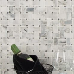MSI Calacatta Cressa Basket Weave 12 In. X 12 In. X 10 Mm Honed Marble Mesh-Mounted Mosaic Tile (10 Sq. Ft. / Case) -Household Items Sales 79f59292d0d8da9dd7fb6f9d618549ea 1800x1800