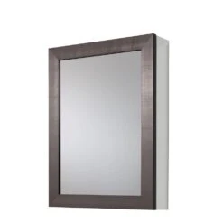 20 In. X 26 In Framed Aluminum Recessed Or Surface-Mount Bathroom Medicine Cabinet In Coppered Pewter
