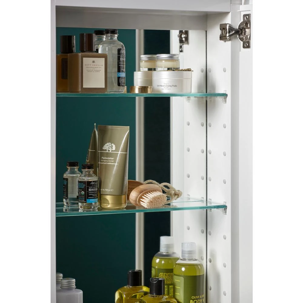 15 In. X 26 In. Recessed Or Surface Mount Medicine Cabinet In White Powder-Coat Aluminum 7 15 In. X 26 In. Recessed Or Surface Mount Medicine Cabinet In White Powder-Coat Aluminum - Image 5