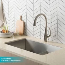 Spot Free Ansel Single-Handle Pull-Down Sprayer Kitchen Faucet In All-Brite Stainless Steel -Household Items Sales 7b455c3a5e387e67a055dcfc41b4b1a3 1800x1800