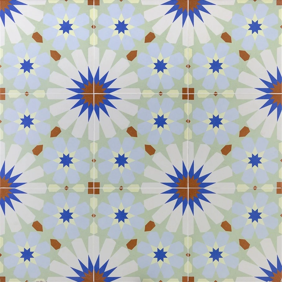 Uffizi Multicolored Encaustic 9x9 Glazed Porcelain Tile 3 Uffizi Multicolored Encaustic 9x9 Glazed Porcelain Tile