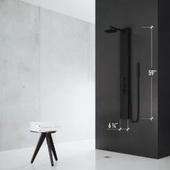 Elling-Ton 59 In. 4-Jet High Pressure Shower System With Fixed Rainhead And Handheld Dual Shower In Matte Black -Household Items Sales 7e2517c74ebf2494c538e1b23e50a767 1800x1800
