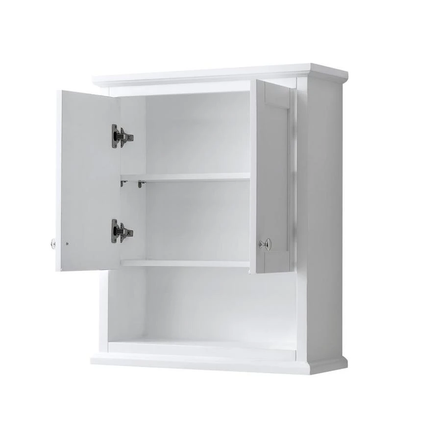 Wyndham Collection Avery 25-in W X 30-in H X 9-in D White Bathroom Wall Cabinet 3 Wyndham Collection Avery 25-in W X 30-in H X 9-in D White Bathroom Wall Cabinet