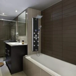 AKDY 52-in Brushed Stainless Steel 8-Spray Shower Panel System (Valve Included) 31 AKDY 52-in Brushed Stainless Steel 8-Spray Shower Panel System (Valve Included) -Household Items Sales 810764023845 10485971 1800x1800