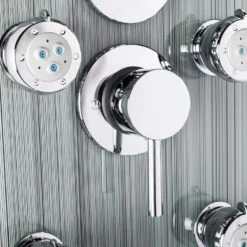 AKDY 52-in Brushed Stainless Steel 8-Spray Shower Panel System (Valve Included) 20 AKDY 52-in Brushed Stainless Steel 8-Spray Shower Panel System (Valve Included) -Household Items Sales 810764026914 10486027 1800x1800