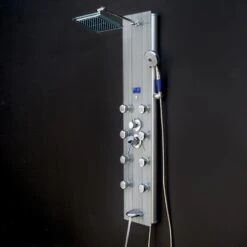 AKDY 52-in Brushed Stainless Steel 8-Spray Shower Panel System (Valve Included) 21 AKDY 52-in Brushed Stainless Steel 8-Spray Shower Panel System (Valve Included) -Household Items Sales 810764026914 10486028 1800x1800