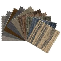 Perfection Floor Tile Vintage Wood Collection 6-Piece 20-in X 20-in Moss Oak Vinyl Tile