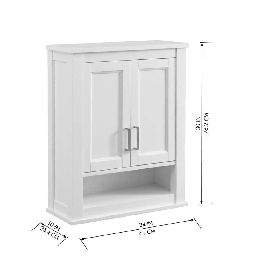 Durham 24-in W X 30-in H X 10-in D White Oak Bathroom Wall Cabinet 6 Durham 24-in W X 30-in H X 10-in D White Oak Bathroom Wall Cabinet - Image 4