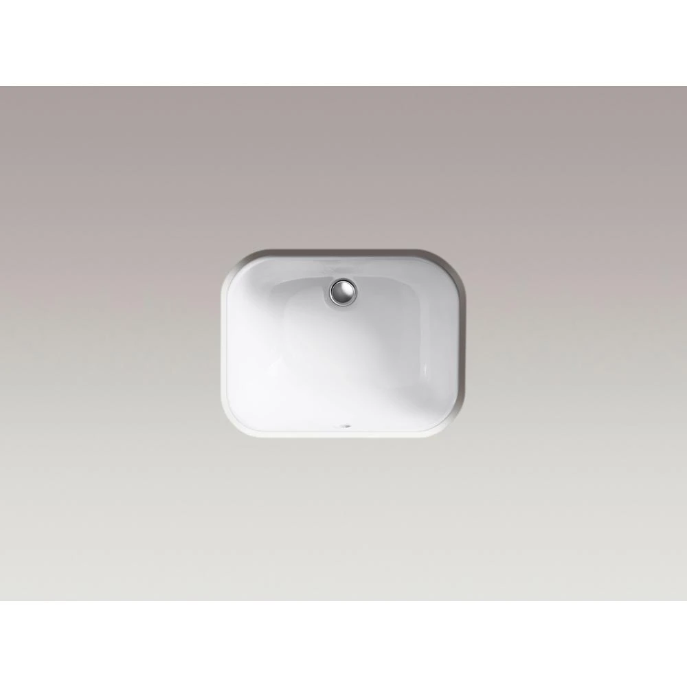 KOHLER Tahoe Undermount Cast Iron Bathroom Sink In White With Overflow Drain 6 KOHLER Tahoe Undermount Cast Iron Bathroom Sink In White With Overflow Drain - Image 4