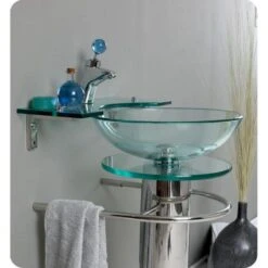 Fresca Ovale Vessel Sink In Clear Glass With Stand In Chrome And Frosted Edge Mirror -Household Items Sales 82c158faf75bfb9f5b7ae439a2b4b6fe 1800x1800