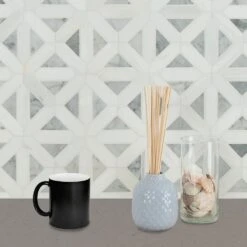 MSI Geometrica 12 In. X 12 In. X 10mm Bianco Dolomite Polished Marble Mesh-Mounted Mosaic Tile (10 Sq. Ft. / Case) -Household Items Sales 8349facbc6a0e5138c8363cd3edaedc1 1800x1800