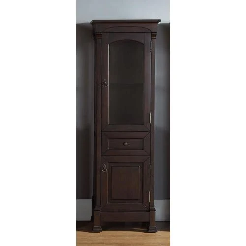 James Martin Vanities Brookfield 20.5-in W X 65-in H X 16.25-in D Antique Black Poplar Freestanding Linen Cabinet 4 James Martin Vanities Brookfield 20.5-in W X 65-in H X 16.25-in D Antique Black Poplar Freestanding Linen Cabinet - Image 2