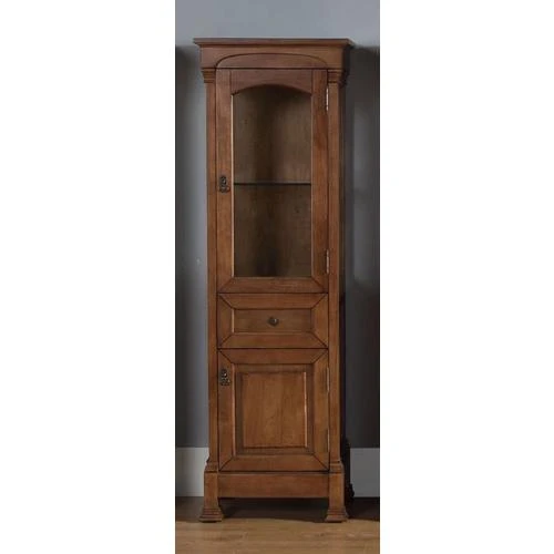 James Martin Vanities Brookfield 20.5-in W X 65-in H X 16.25-in D Antique Black Poplar Freestanding Linen Cabinet 6 James Martin Vanities Brookfield 20.5-in W X 65-in H X 16.25-in D Antique Black Poplar Freestanding Linen Cabinet - Image 4