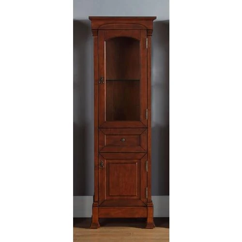 James Martin Vanities Brookfield 20.5-in W X 65-in H X 16.25-in D Antique Black Poplar Freestanding Linen Cabinet 5 James Martin Vanities Brookfield 20.5-in W X 65-in H X 16.25-in D Antique Black Poplar Freestanding Linen Cabinet - Image 3
