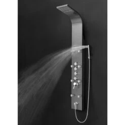 65 In. 8-Jet Shower Panel System In Space Gray Brushed Stainless Steel With Rainfall Waterfall Shower Head And Wand 22 65 In. 8-Jet Shower Panel System In Space Gray Brushed Stainless Steel With Rainfall Waterfall Shower Head And Wand -Household Items Sales 847827f1d9887506c7e52212c49ec3d7 1800x1800