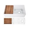 Superior Sinks 33-in X 19-in White Single Bowl Tall (8-in Or Larger) Undermount Apron Front/Farmhouse Residential Workstation Kitchen Sink -Household Items Sales 857542008991 1800x1800