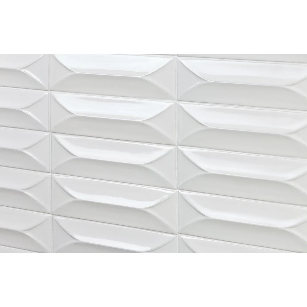 Ivy Hill Tile Vintage Bianco 3D 3 In. X 9 In. 10mm Polished Ceramic Subway Wall Tile (40 Pieces) (6.02 Sq. Ft./Box) 7 Ivy Hill Tile Vintage Bianco 3D 3 In. X 9 In. 10mm Polished Ceramic Subway Wall Tile (40 Pieces) (6.02 Sq. Ft./Box) - Image 5
