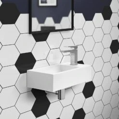 Swiss Madison Voltaire 19.5 In. X 10 In. Rectangular Ceramic Wall Hung Vessel Sink With Right Side Faucet Mount In White