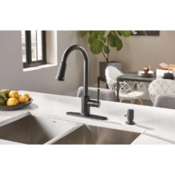 Indi Single-Handle Pull-Down Sprayer Kitchen Faucet With Reflex And Power Clean In Matte Black -Household Items Sales 87988b6fd090bb90ef11939760d2f31b 1800x1800