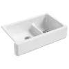 KOHLER Whitehaven 35.5-in X 21.56-in White Double Offset Bowl Tall (8-in Or Larger) Drop-In Apron Front/Farmhouse Residential Kitchen Sink 1 KOHLER Whitehaven 35.5-in X 21.56-in White Double Offset Bowl Tall (8-in Or Larger) Drop-In Apron Front/Farmhouse Residential Kitchen Sink -Household Items Sales 885612206060 1800x1800
