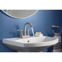 KOHLER Lilyfield Brushed Nickel 2-Handle 4-in Centerset WaterSense Bathroom Sink Faucet With Drain 20 KOHLER Lilyfield Brushed Nickel 2-Handle 4-in Centerset WaterSense Bathroom Sink Faucet With Drain -Household Items Sales 885612574589 08332857 1800x1800