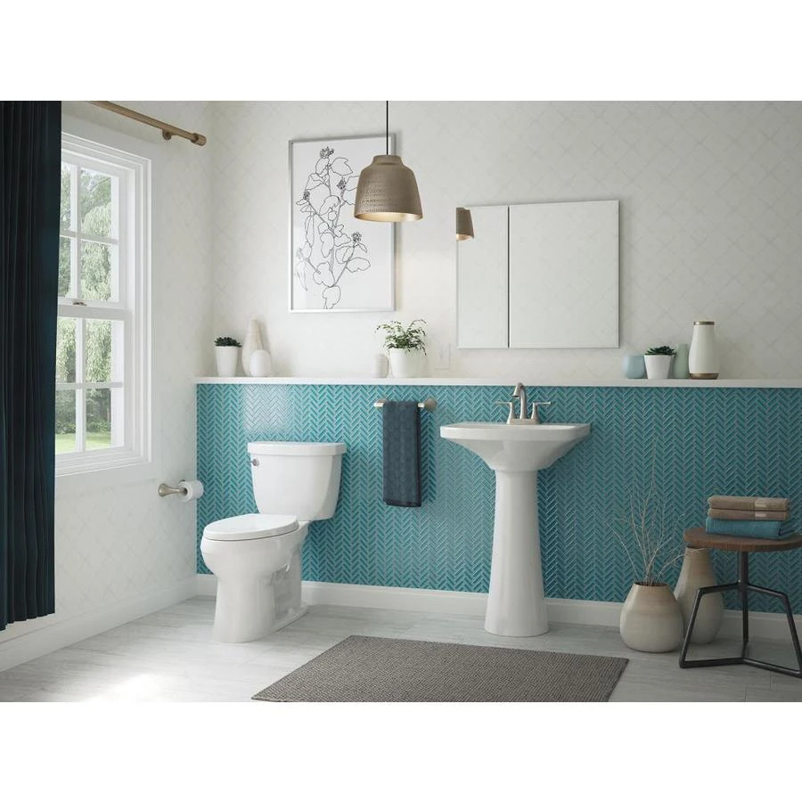 KOHLER Lilyfield Brushed Nickel 2-Handle 4-in Centerset WaterSense Bathroom Sink Faucet With Drain 9 KOHLER Lilyfield Brushed Nickel 2-Handle 4-in Centerset WaterSense Bathroom Sink Faucet With Drain - Image 7